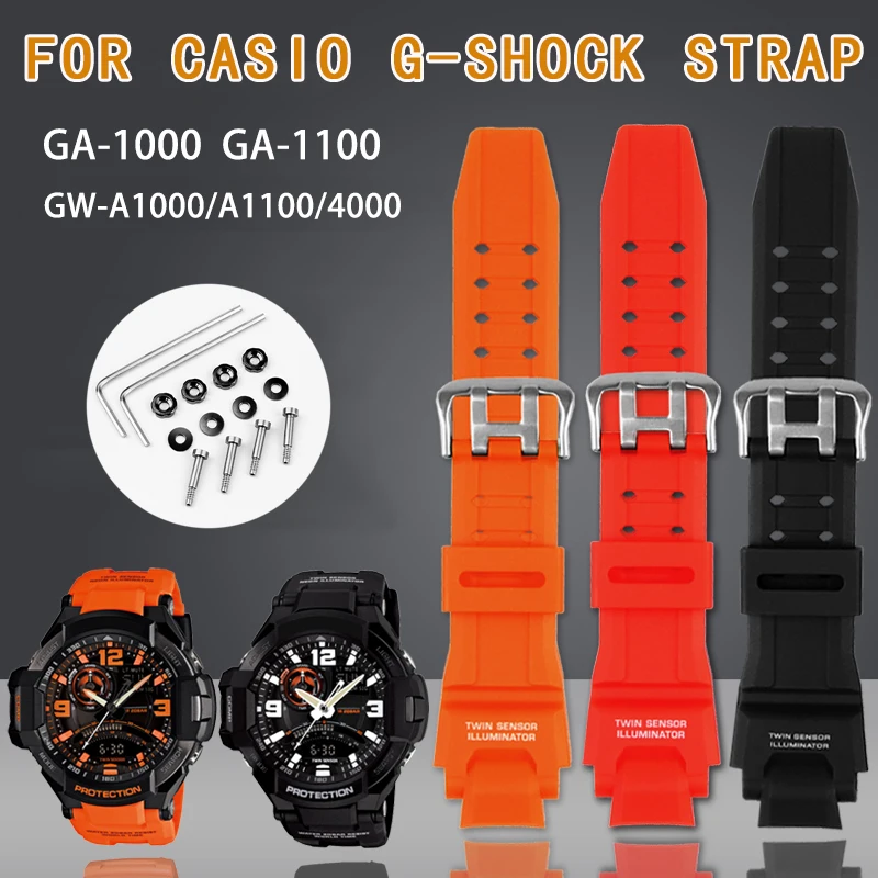 Ga1000/1100 Gw-A1000/1100/4000 Cinturino Per Casio G-Shock Cinturino Per Orologio Da Uomo In Resina Siliconica