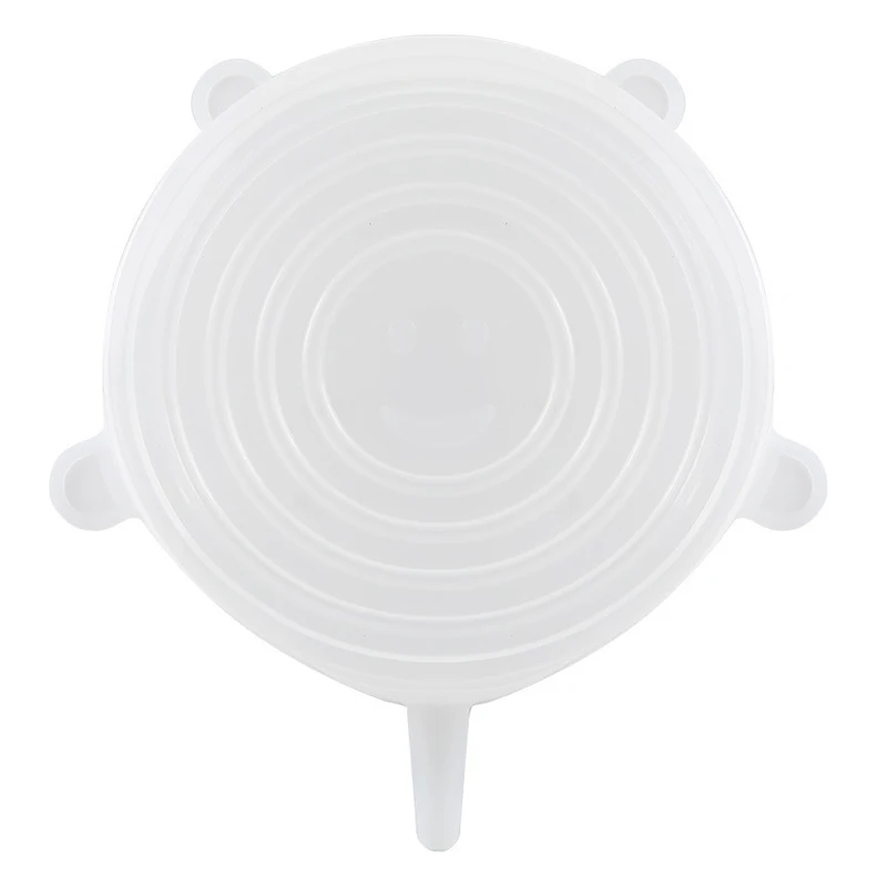 6pcs Silicone Covers Adaptable Silicone Lids Universal Dish Stretch Keeping Fresh Airtight Cover Food Lids For Kitchen food cover fresh keeping cover preservation cover