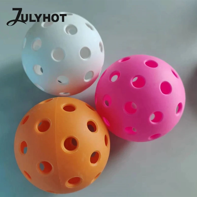 

Отлитый под давлением упругий мяч Pickleball с 40 отверстиями-искусственный мяч из ТПЭ для занятий спортом на открытом воздухе