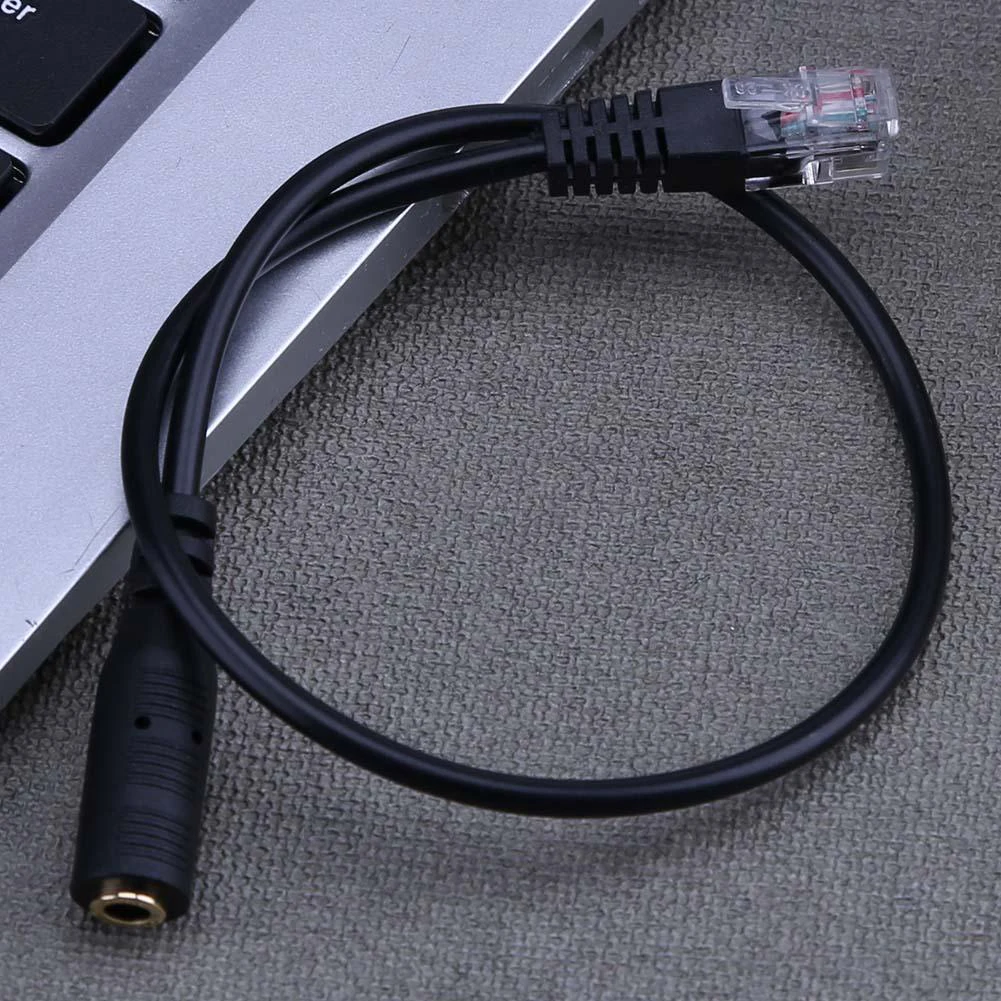 

New 3.5mm Smartphone Headset To 4P4C RJ9/RJ10 Phone Adapter Cable Cord Models Accessories For Cisco IP Phone Headphone Jacks