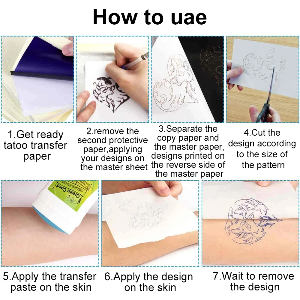 Stencils De Papel De Transferência De Tatuagem, Folhas De Copiadora, Spirit Master Freehand, Tamanho A4, Impressora Térmica, Acessórios Da Máquina