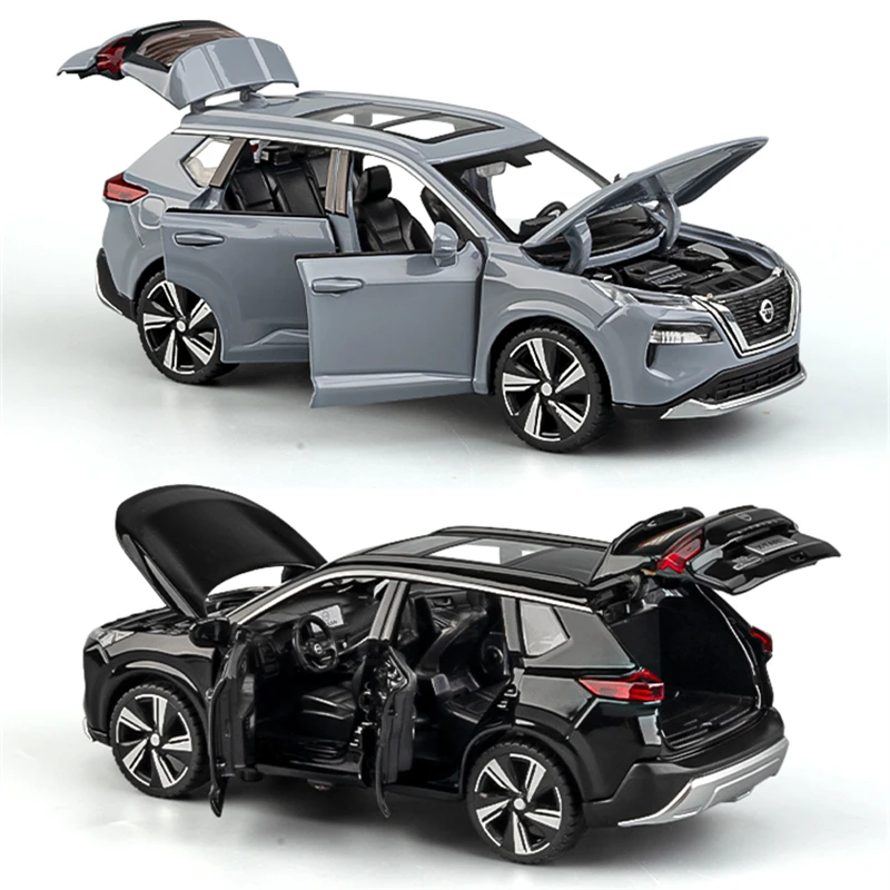1:32 Nissan X-TRAIL SUV Alloy Car Model Diecast Metal Toy Off-road Vehicles Car Model Simulation Sound and Light Childrens Gifts 6