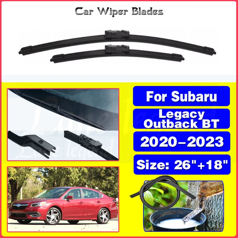 

2pcs For Subaru Legacy Outback BT 2020 - 2023 Car Wiper Front Wiper Blades Windshield Windscreen Window Rain Brushes 2022 26"18"