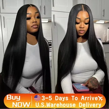 200 Density Bone Straight Hd Transparent 13x6 PrePlucked Lace Frontal Wig 13x4 360 Hd Lace Front Human Hair Wigs For Black Women 1