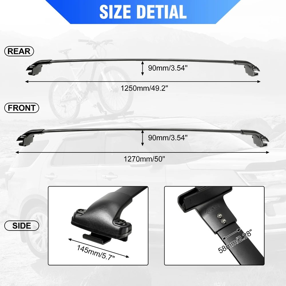 2020 Ford 2017 Ford Explorer Roof Rack BRIGHTLINES Anti-Theft
