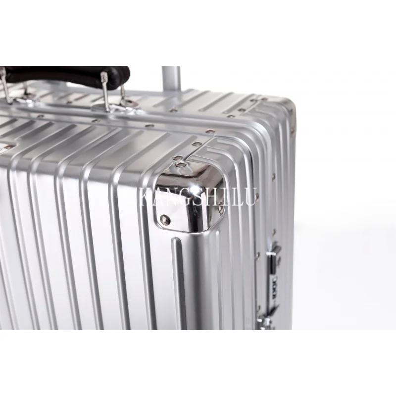 Preference Aluminum Magnesium Carry-on luggage 20-inch Boarding Trolley Case Password  Aluminum Frame Travel suitcase luggage all aluminum magnesium alloy famous aluminium travel suitcase metal trolley case universal wheel 20 inch boarding bag