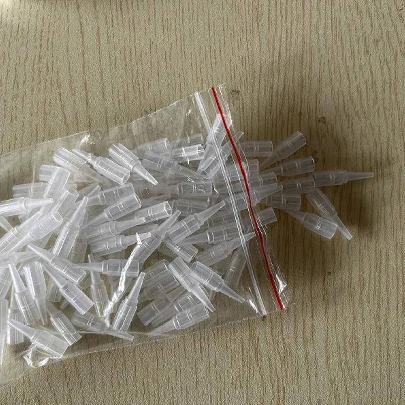 100pcs/lot Microblading Permanent Makeup Tattoo Needle Tip Tattoo Nozzle Needle Caps for Eyebrow Lip Eyeline Machine Gun