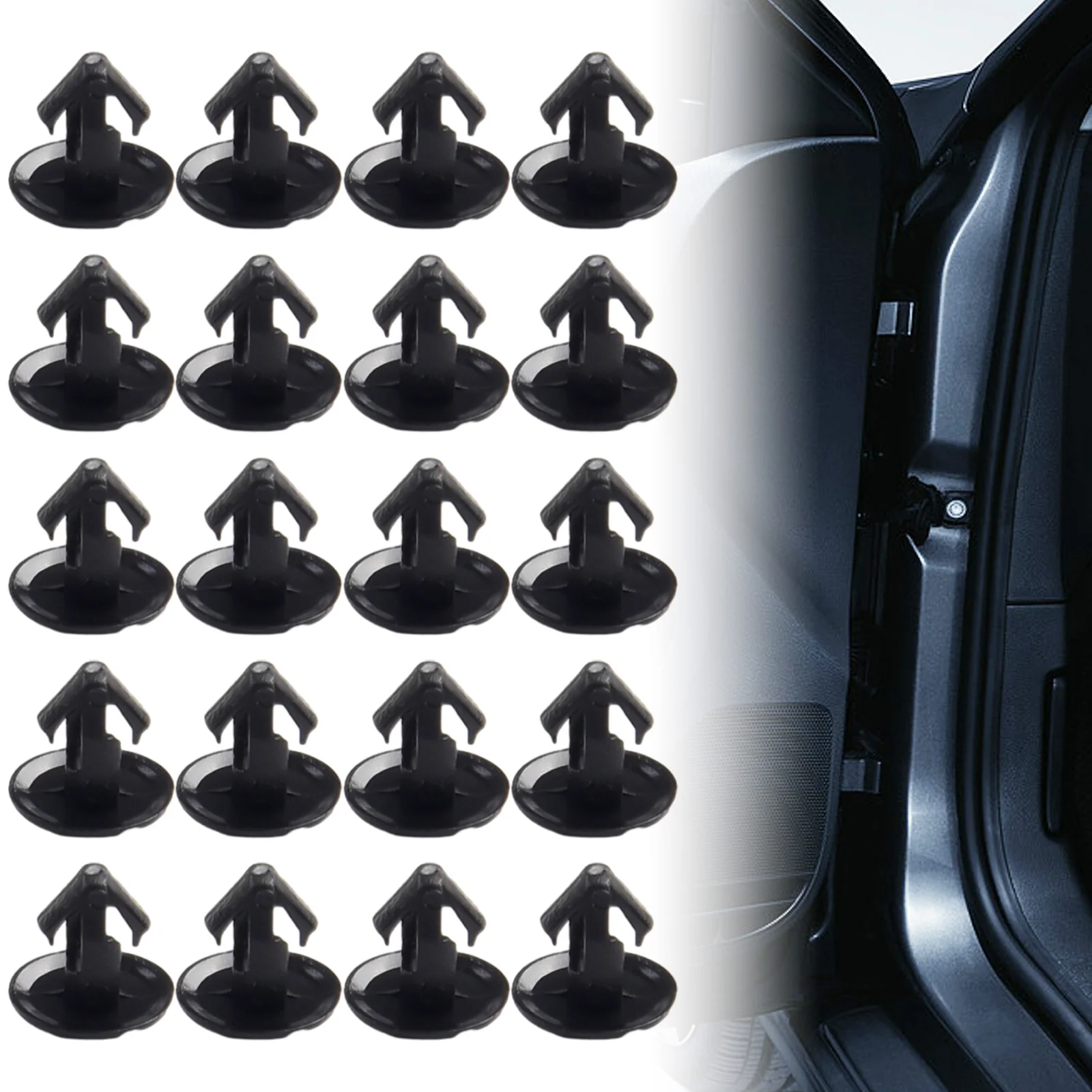 

20Pcs Car Rear Door Upper Weatherstrip Clips For Qashqai J10/J11 X-Trail T31/T32 Nylon-Accessories For Vehicles