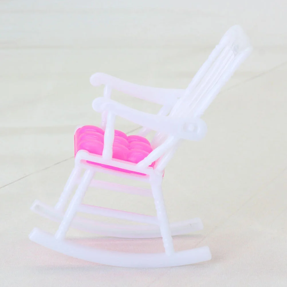 

5PCS Mini Rocking Chair Toys Lovely Dolls Role Play Chair Toys Small Dessert House Accessories for Home Mini House Store