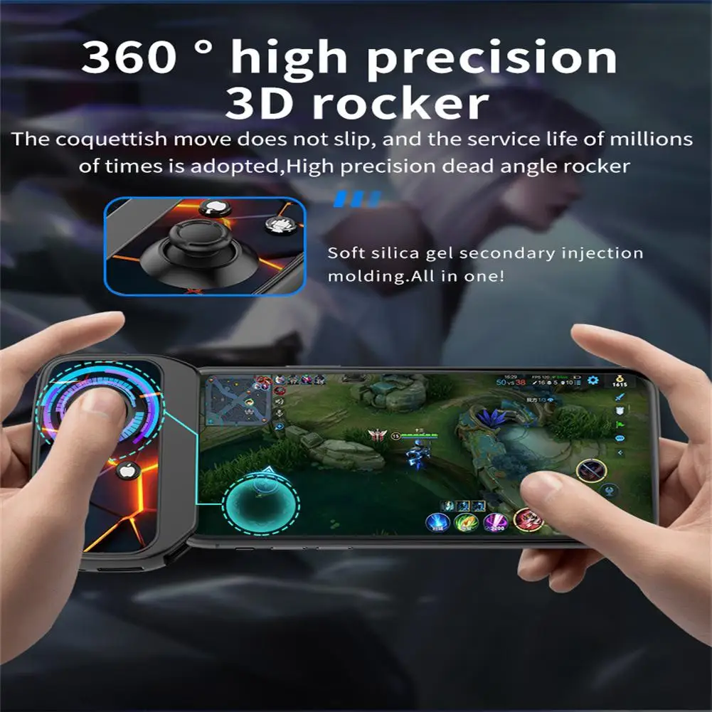 Portable Game Joystick Trigger Wireless Bluetooth-compatible 5.0 L1 R1 Gamepad Handle for Android iPhone PUBG Gamepad Controller