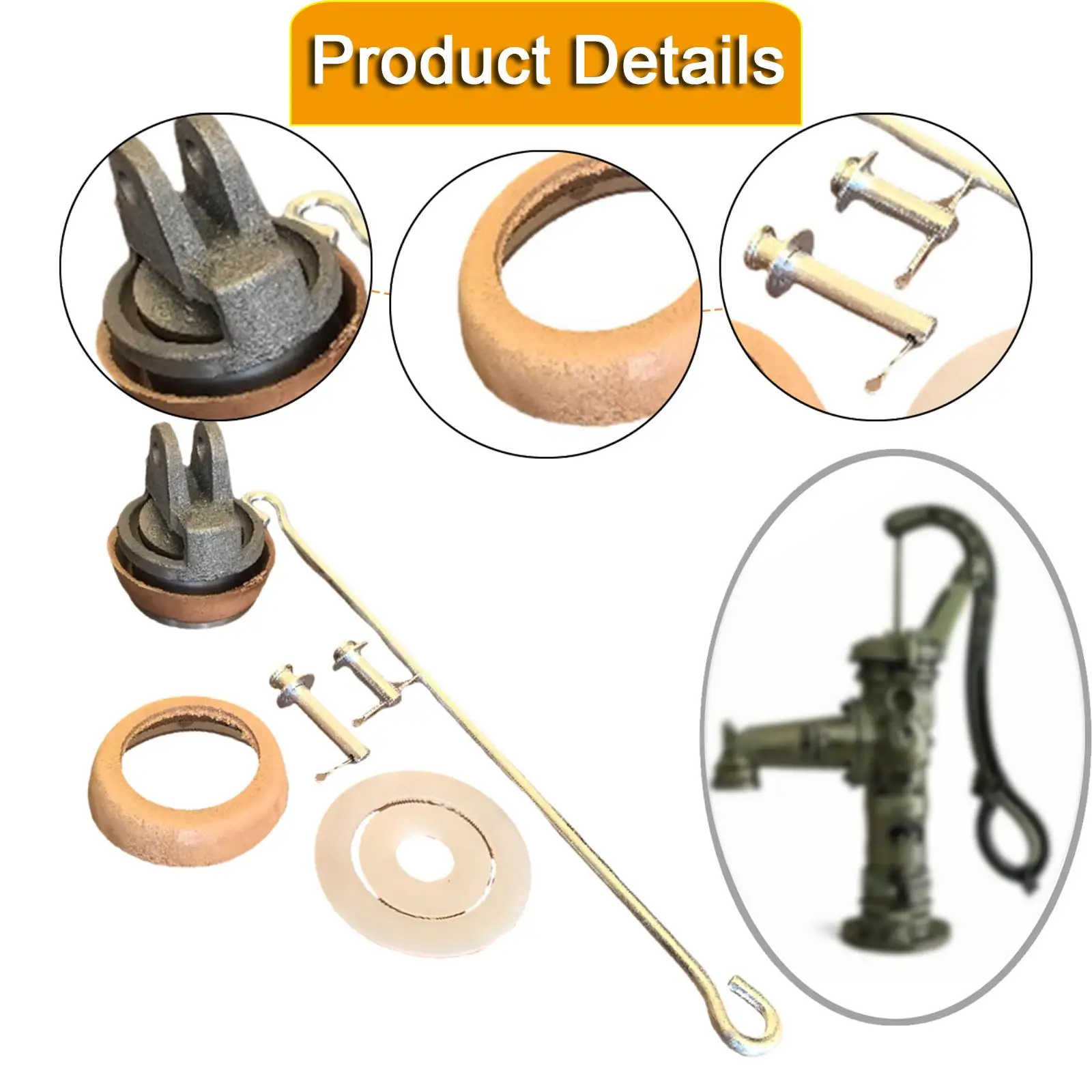 Type 75 Hand Pump Replacement Piston Kit Maintenance Kit Galvanized Rod