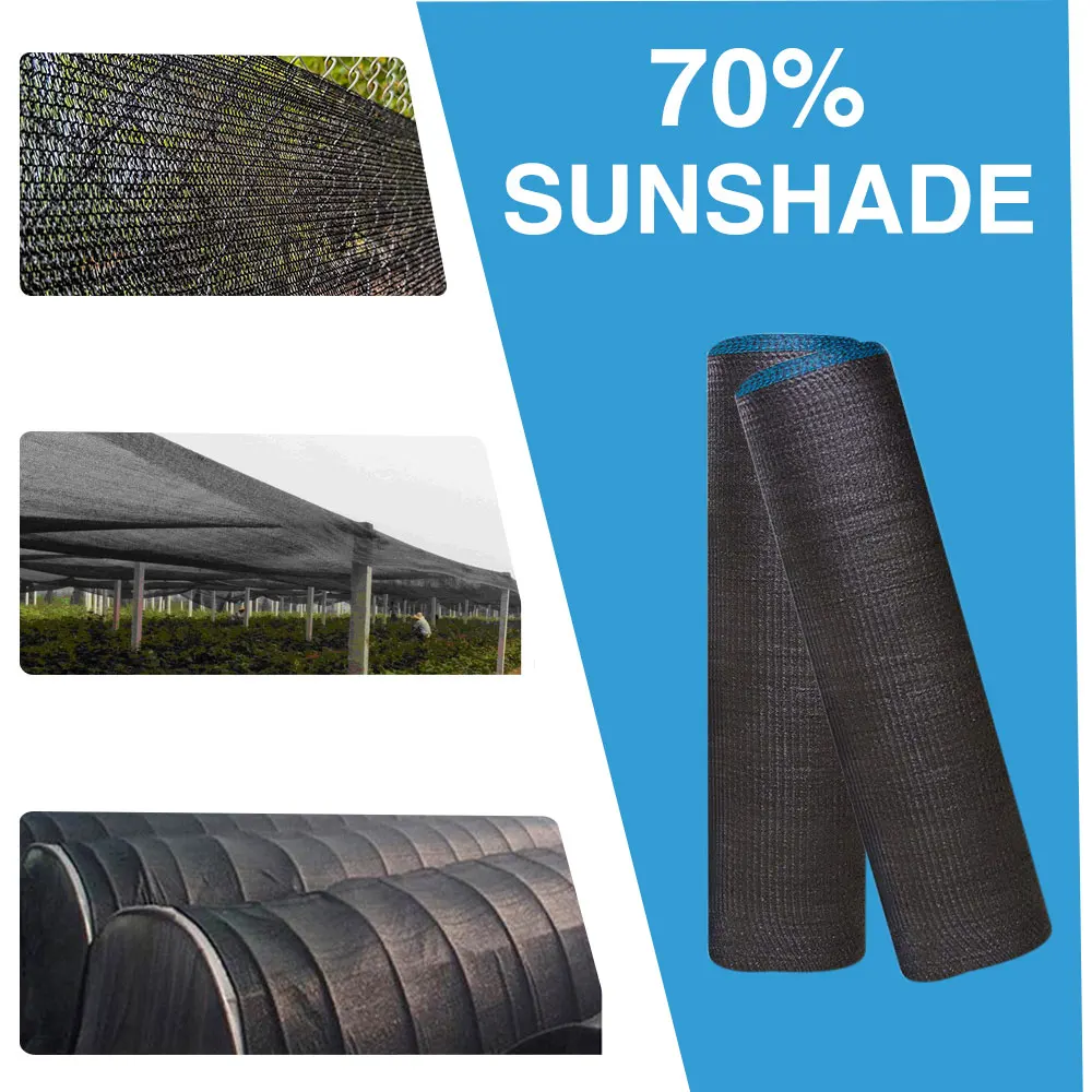 Description Picture 3 of itemHDPE 70% Shading Anti-UV Black HDPE Sunshade Net Farm Garden Plants Cover Roll Fence Mesh Agriculture Greenhouse Sun Shade Mesh