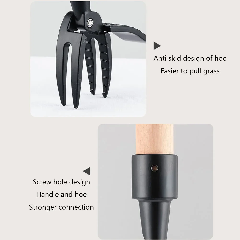 Description Picture 4 of itemRoot Remover Stand Up Weeding Tool Gardening Weeding Head Replacement Digging Weeder Claw Foot Pedal Weed Puller Black Weeders