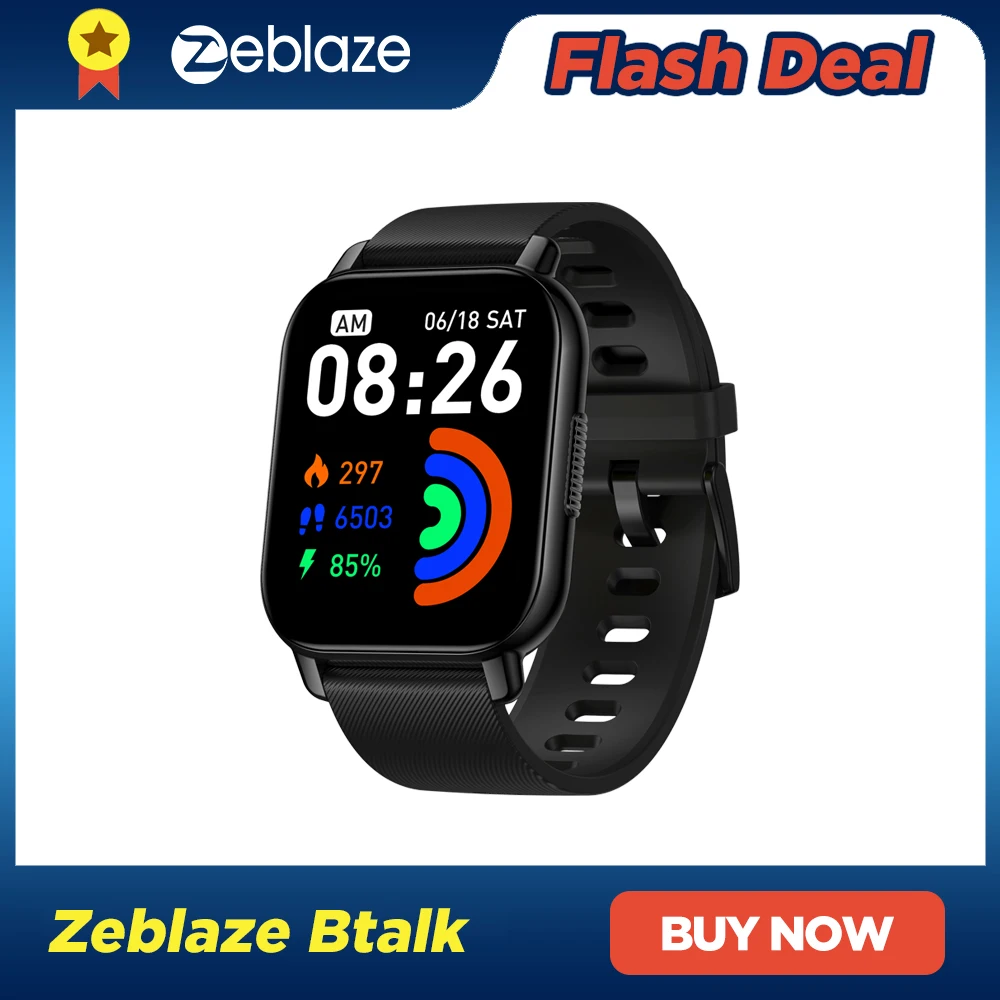 

Zeblaze Btalk Make Receive a Calling Smart Watch 1.86 inch Lager Color Display Health and Fitness Smartwatch For Men Women
