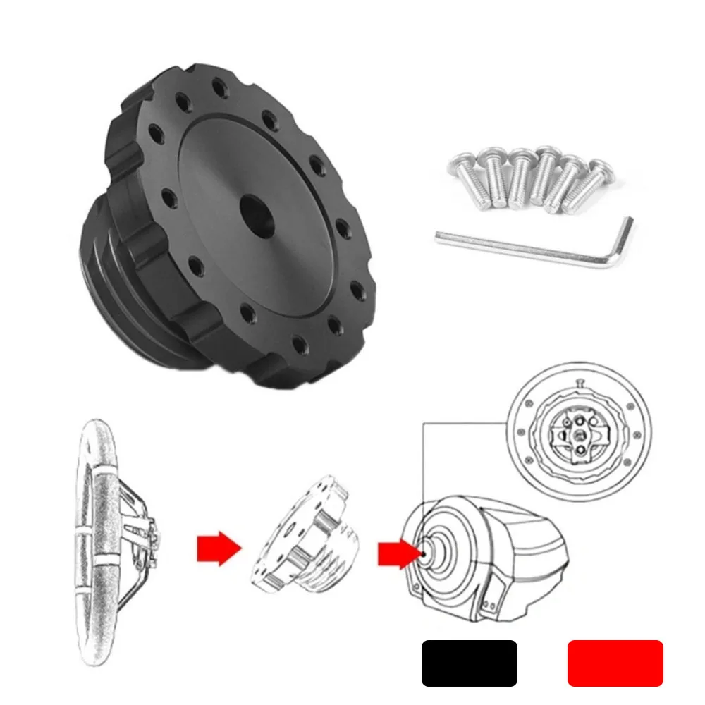 Collegamento Dell'Adattatore Del Volante Del Gioco In Alluminio Nero Rosso Per Thrustmaster Tx T300 T500 Ts