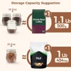 Airtight Glass jar with lid 25oz, Glass Storage Containers, Glass Canister, Striped Clip Fastening Jar for Cereal, Coffee, Pasta 3