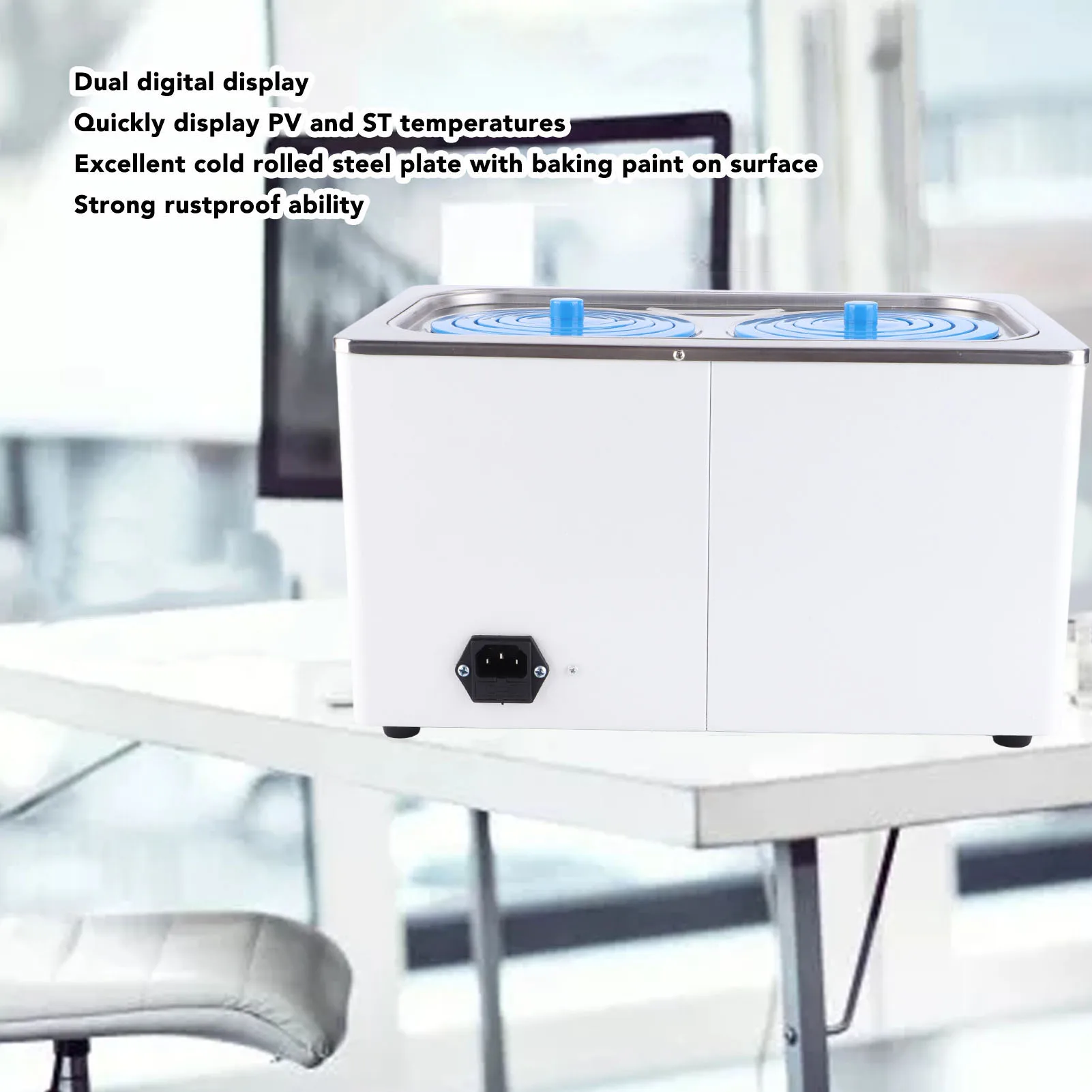 Digital Thermostatic Water Bath Heater Constant Temperature 7L Laboratory Supplies 1 Chamber with 2 Openings