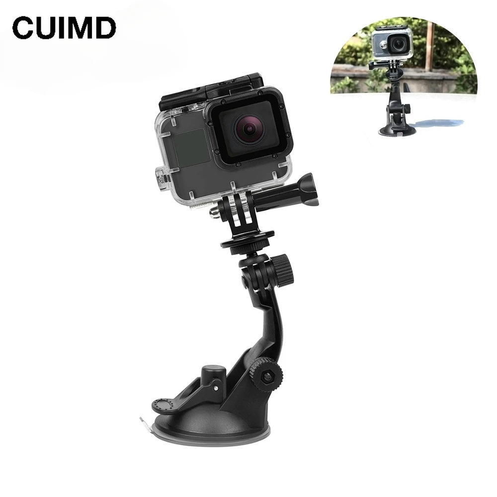 

7CM Suction Cup for Gopro Hero 9 8 7 6 5 Black OSMO SJ4000 Xiaomi Yi 4K Mijia 4 k H9 with Tripod Adapter Go Pro Sports Accessory