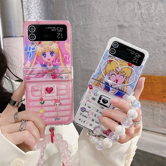 Z Flip 5 Moon Girl Phone Case for Samsung Galaxy Z Flip 3 4 5