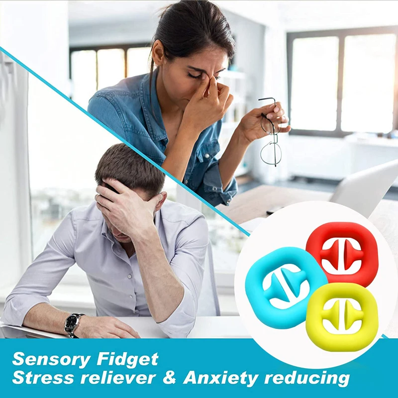 

Anti Stress Finger Hand Grip Stress Reliever Fidget Toys Adult Child Toys For Children Decompression Silicone Toys Free Shipping