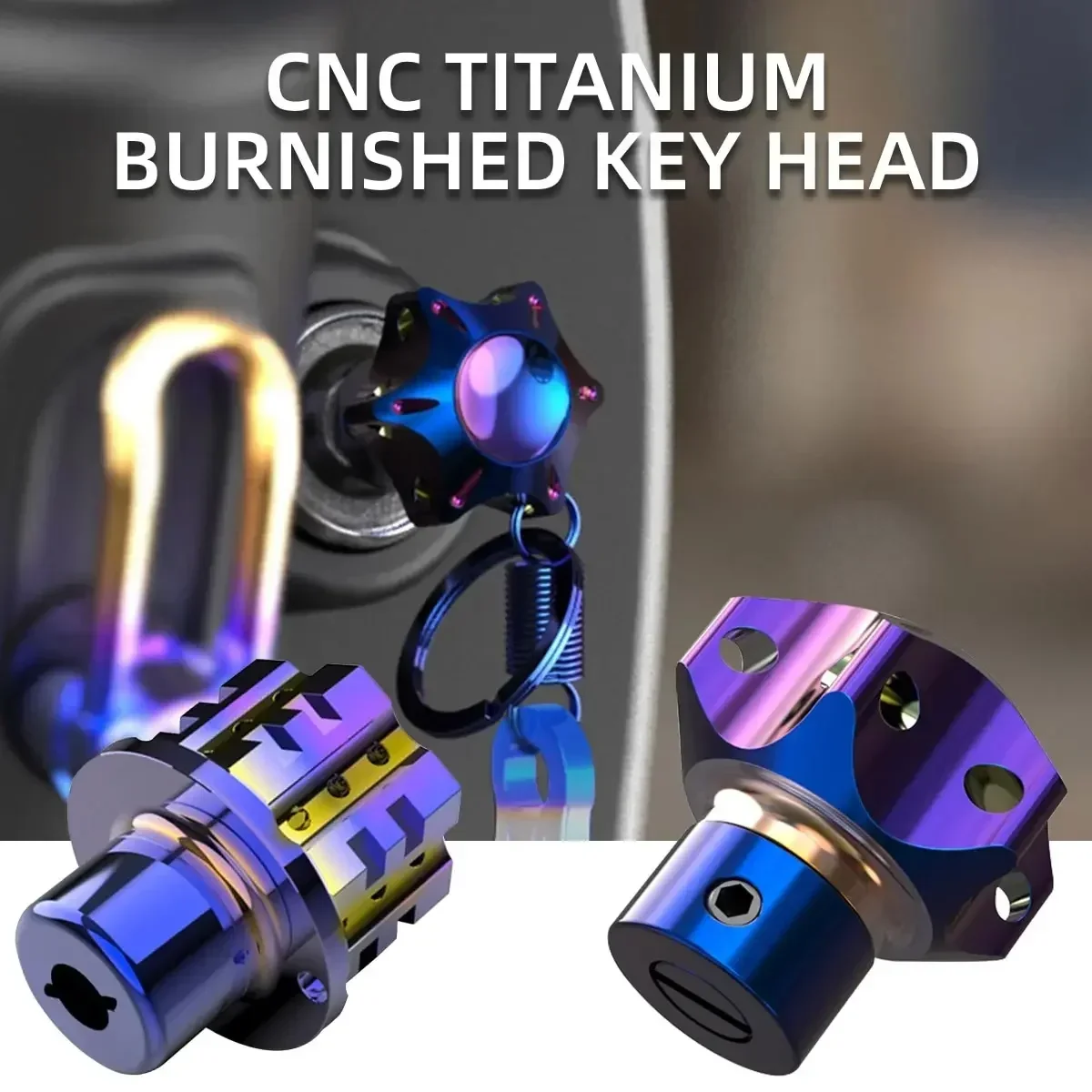 Aluminum Keychain Case for Motorcycle Car ATV Keys