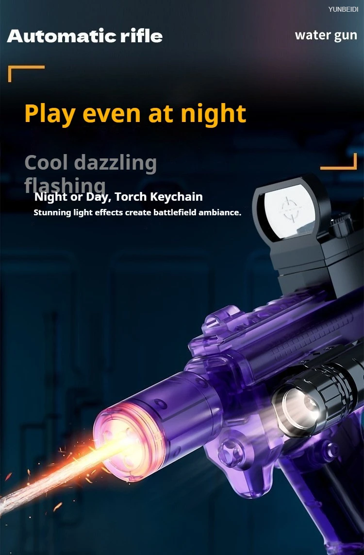 Elektrisk vattenpistol med led-lampor och kontinuerlig eldgivning_voghion.com