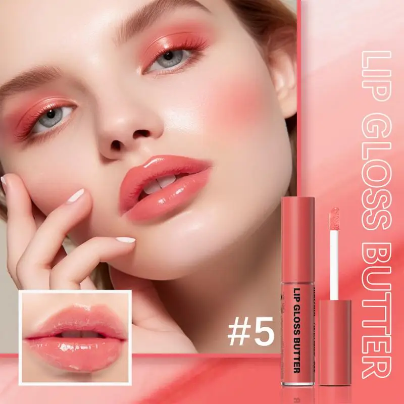 Glossy Lip Gloss Non-Sticky Liquid Lipstick with Slight Shine Lip Plumper Gloss Long-Lasting Lip Stain Peeling Skin Women Girls 5