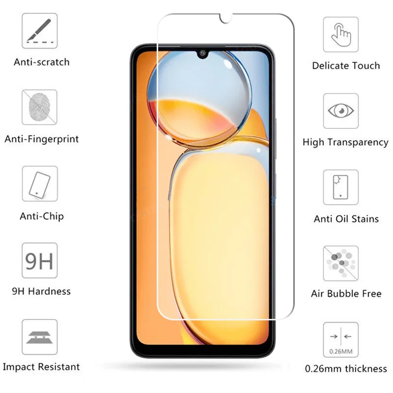 Per Xiaomi Redmi 13C 12C proteggi schermo in vetro Redmi 13C pellicola protettiva per lenti in vetro temperato per Redmi 13C