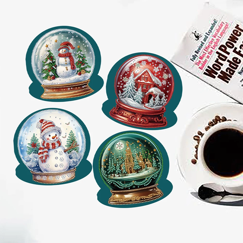 6/10/12 PCS DIY Diamond Painting Greeting Card Set Xmas Pattern Diamond Art Greeting Cards Thank You Cards and Holiday Blessings