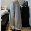 R2024 Harajuku Wide Leg Sweatpants for Women Elastic Waist Casual Sport Pants Woman Streetwear Gray Oversize Sportswear Female 1