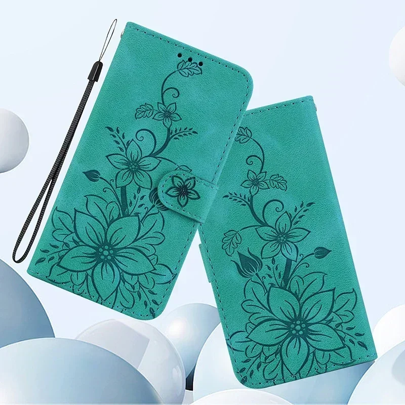 Premium Magnetic Leather Flip Wallet Phone Case with Card Holder and Stand Function