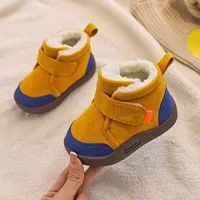 Winter Baby Shoes Warm Plush Soft Bottom Hook Loop Non Slip Cotton Toddler Short Boots Newborn Baby Outdoor Soft Infant Shoes 3