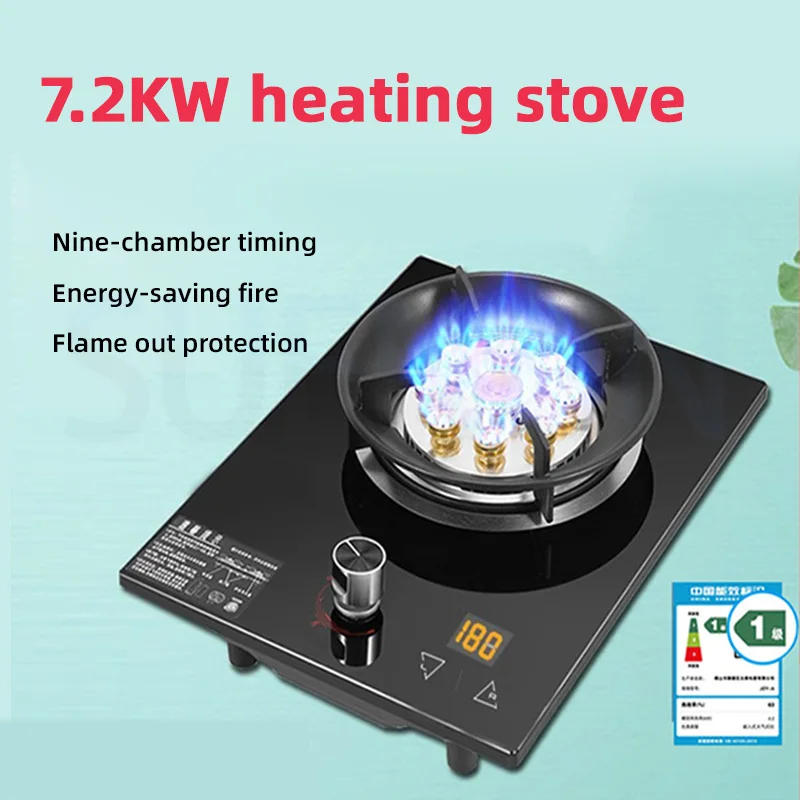 Household Gas Stove Hob Gas Burner Built-in Gas Cooker Desktop Gas Cooktop Timed Liquefied Gas Stove Cooktop estufa de gas 2