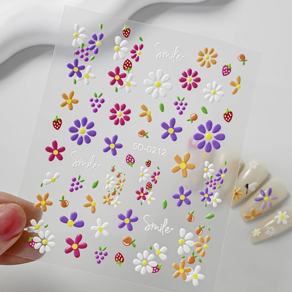 French Gradient Nail Sticker 3D - Crescent Design Nail Decal & Manicure Guide