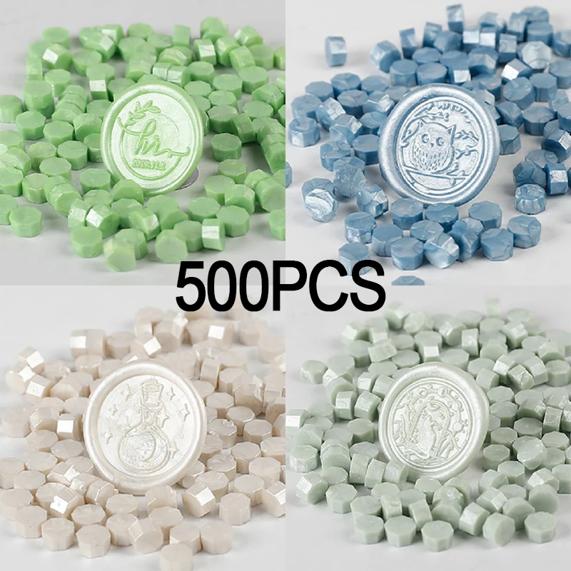 500 Pcs 왁스 인감 구슬 왁스 인감 스탬프 물개에 대 한 왁스 래커 레트로 공예 인감 장식 Scrapbooking에 대 한 생..