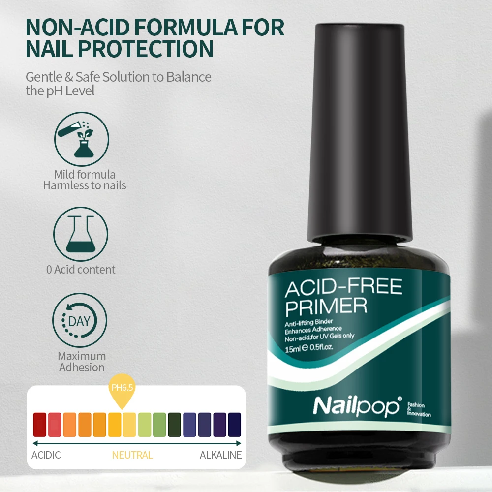 Nail Dehydrator and Primer Acid Free Natural Nail Prep Dehydrate Bond Primer Bonding Polish Soft Nails Tips Gel Nail Supplies 5