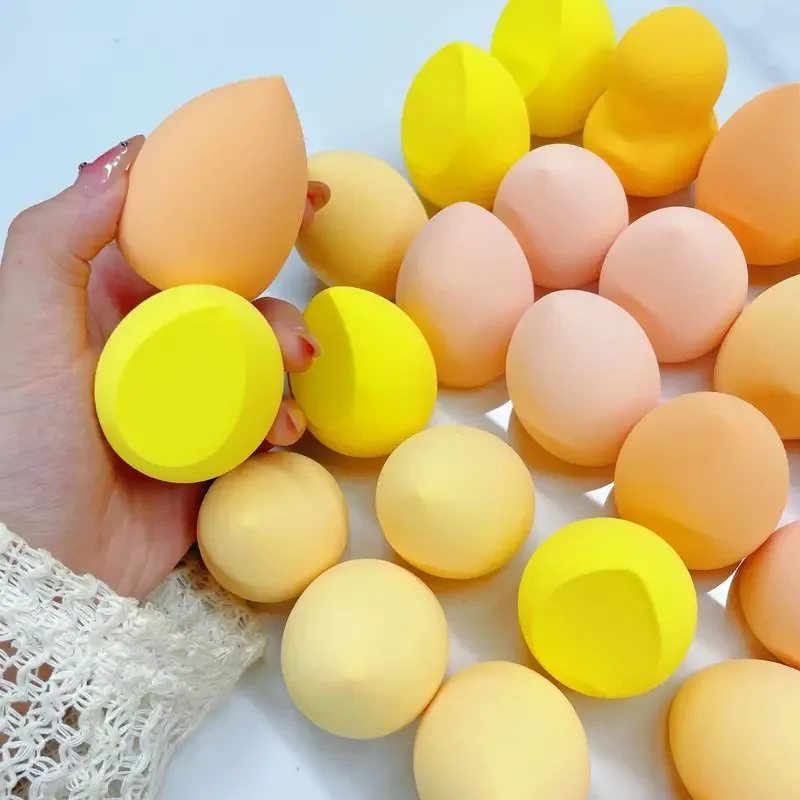 7PCS 울트라 소프트 메이크업 스펀지 - 액체 및 파우더 파운데이션용 건식 및 습식 사용 뷰티 블렌더 파우더 퍼프