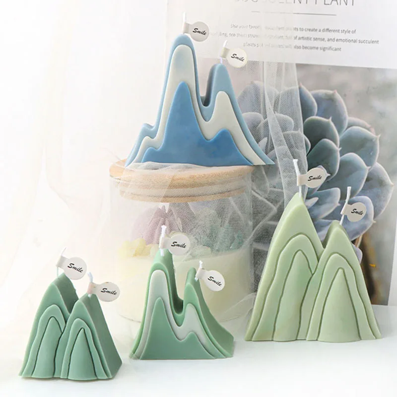 

Nordic Peak Mountain Candle Silicone Mold DIY Craft Abstract Aromatherapy Candle Gypsum Soap Resin Making Mould Tabletop Decor