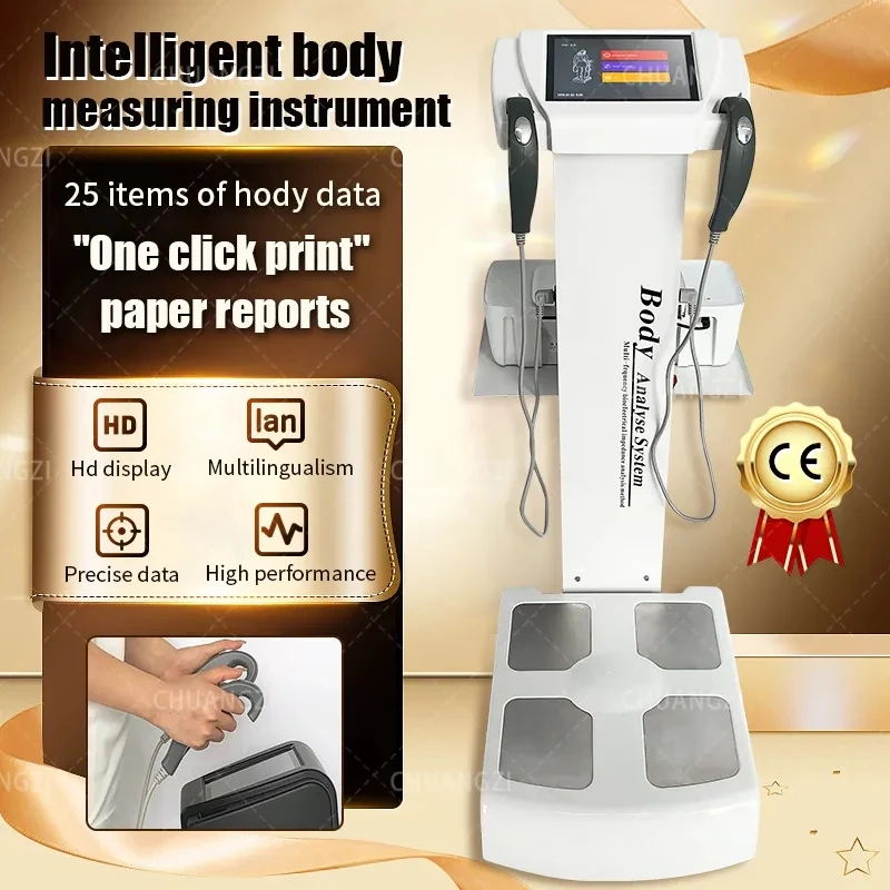 2024 Professional Intelligent Human Body Fat Scale Element Health Analyzer Machine Printer Body Composition with Result Sheet xiaomi mi body composition scale 2 smart fat weight health scale