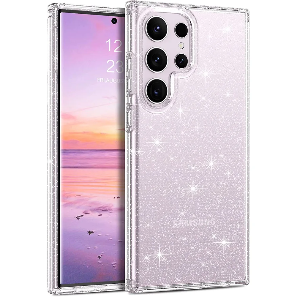 Sparkling Clear Glitter Phone Cover