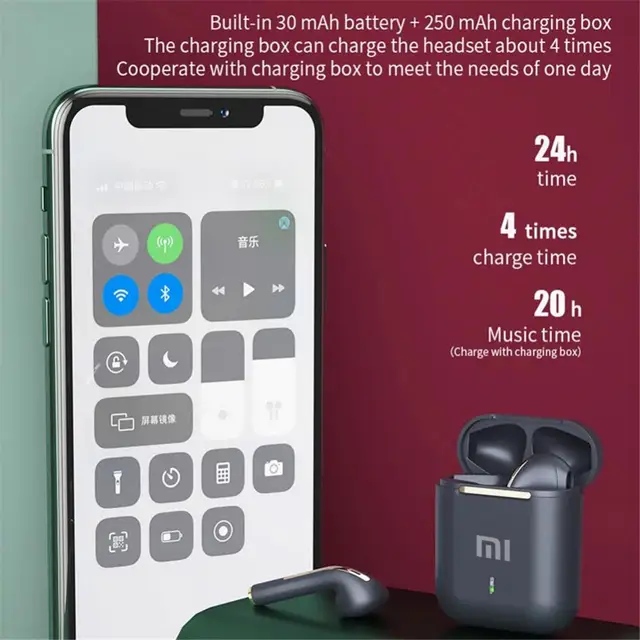 Xiaomi J18 Wireless Bluetooth Headphones in-ear HiFI Stereo with Mic Bluetooth Touch Waterproof Noise Cancelling Multi-Earphones 3