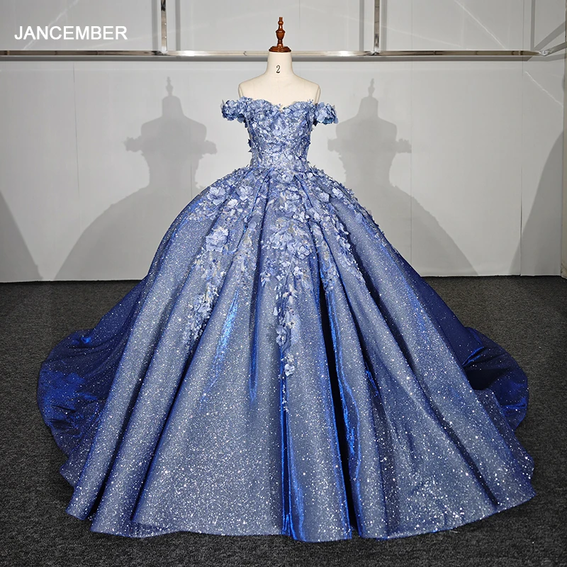 

Jancember, милое пышное платье принцессы для 15 вечерние, кружевное платье из органзы с аппликацией на день рождения, вечерние, платье 2024, DY1115