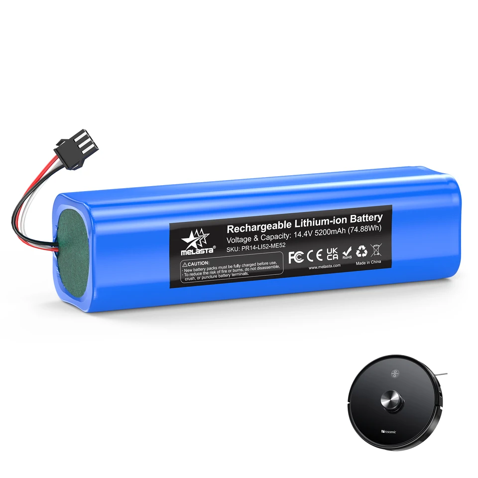 Batteria Ricaricabile 14.4V 5200mAh Per Aspirapolvere Robot Proscenic, Uoni, Xiaomi E Lenovo - 2