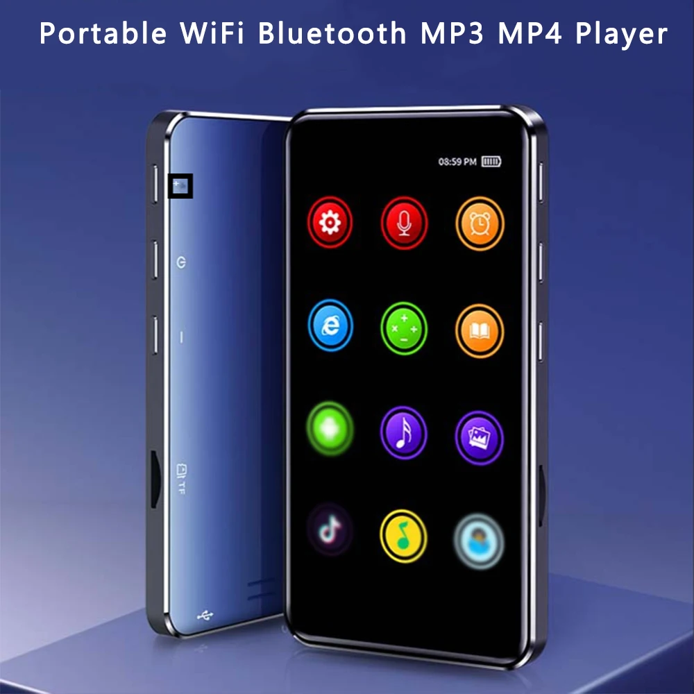 4InchHDFullTouchScreenMP4PlayerBluetooth50SpeakerPortable