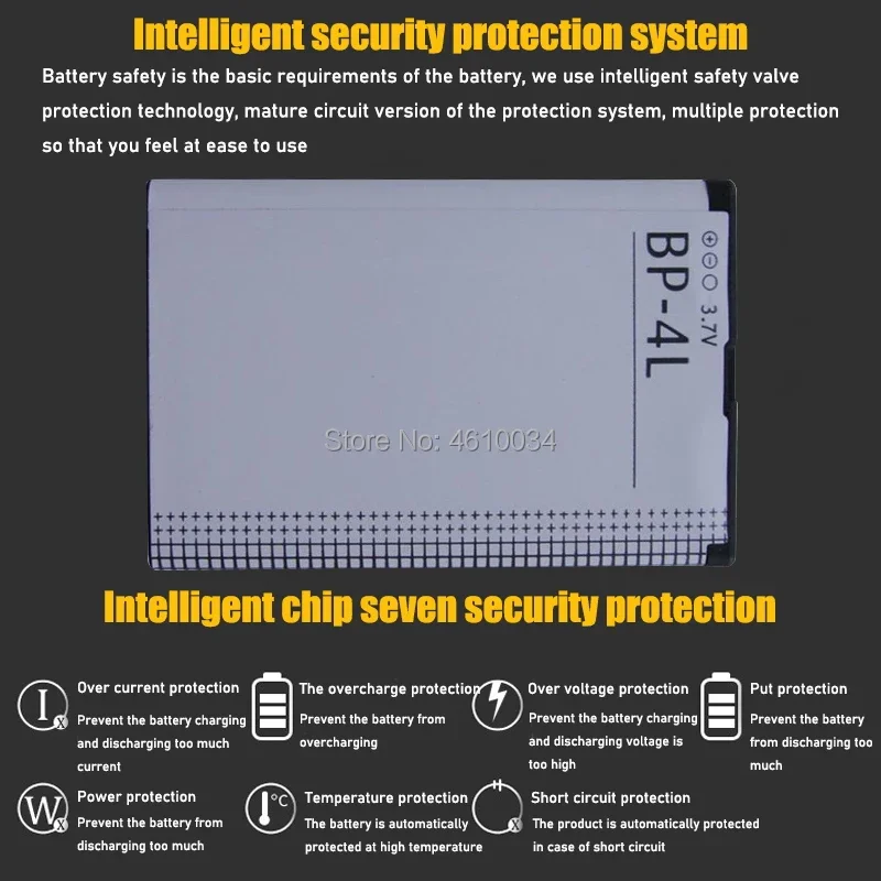3.7V 1500Mah Bp-4L Batteria Bp4L Bp 4L Batterie Per Nokia N97I E71 E71X E73 E90 E90I N810 6790 Surge Con Numero Di Tracciamento