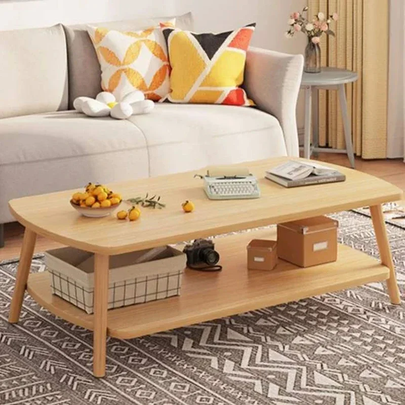 

Living Room Nordic Coffee Table Minimalist Dining Wood Dressing Lacquered Coffee Table Round Tavolino Da Salotto Home Furniture