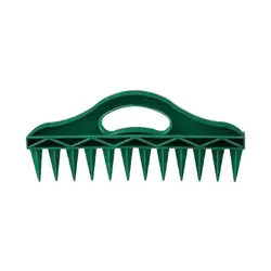 Portable Manual Seed Spreader and Soil Loosener (Green)