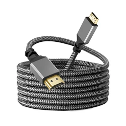 Ultra HD 4K High - Speed Mini HDMI to HDMI Bi - Directional Cable - Available in 2m, 3m, and 5m Lengths - 5m (GRAY)
