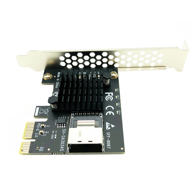 Scheda Espansione M.2 NVME A SFF 8087 A 4 Porte 6Gbps – Controller ASM1064 Per WIN10/11 E Linux