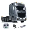 RTR 1/14 RC Tractor Truck 10x10 Metal Chassis Remote Control 3363 Lorry Truck Model 3-Speed Transmission Car Light Sound Set Toy 1